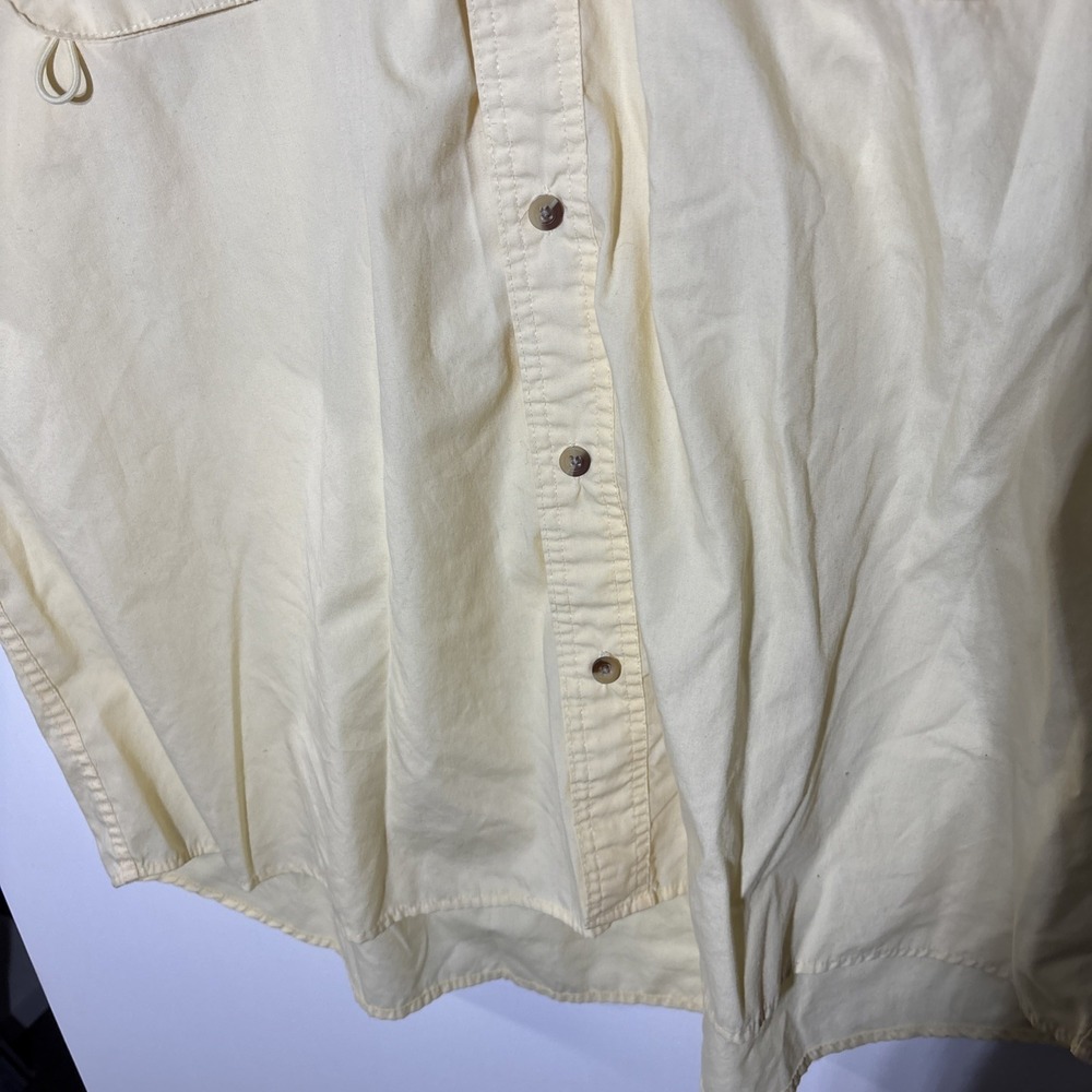 World Wide Sportsman Fishing Shirt 2XL Yellow Vented Mesh Lined Outdoor - Picture 7 of 16